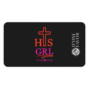 His Girl - Black Desk Mat