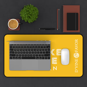 Unshakeable Woman Yellow Desk Mat