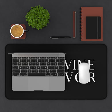 D'VINE FAVOR Logo - Black  Desk Mat