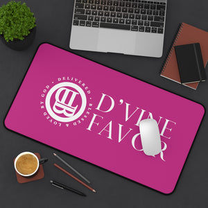 D'VINE FAVOR Logo - Pink  Desk Mat