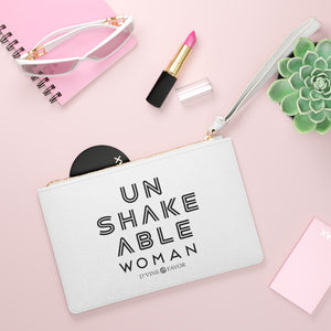 UNSHAKEABLE WOMAN  Blk/White- Clutch Bag