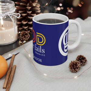 God Never Fails - Dark Purple Mug