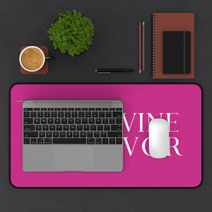 D'VINE FAVOR Logo - Pink  Desk Mat