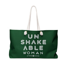 Load image into Gallery viewer, UNSHAKEABLE WOMAN - Hunter Green  Weekender Bag