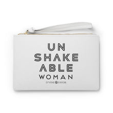 Load image into Gallery viewer, UNSHAKEABLE WOMAN  Blk/White- Clutch Bag