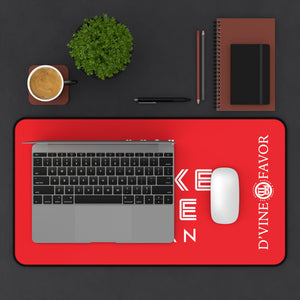 Unshakeable Woman Red Desk Mat