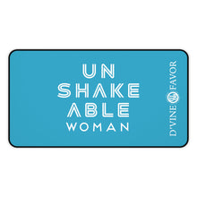 Load image into Gallery viewer, Unshakeable Woman Turquoise Desk Mat