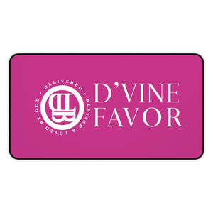 D'VINE FAVOR Logo - Pink  Desk Mat