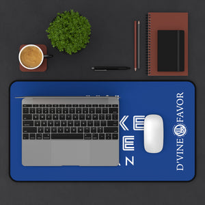 Unshakeable Woman Blue  Desk Mat