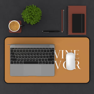 D'VINE FAVOR Logo - Tan  Desk Mat