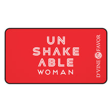 Load image into Gallery viewer, Unshakeable Woman Red Desk Mat