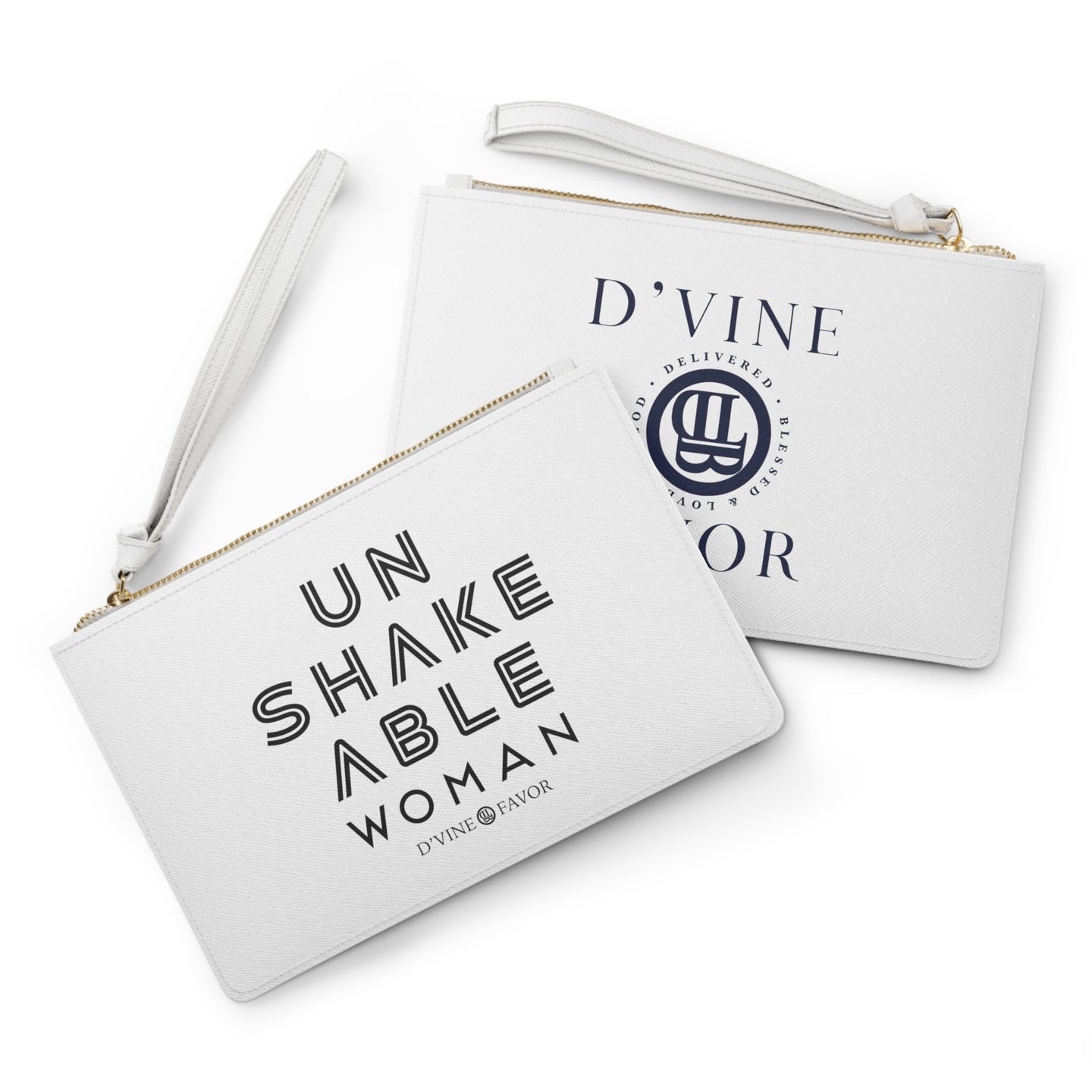 UNSHAKEABLE WOMAN  Blk/White- Clutch Bag