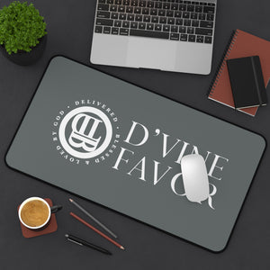 D'VINE FAVOR Logo - Grey  Desk Mat