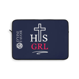 HIS GIRL - Navy.Laptop Sleeve