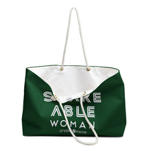 Load image into Gallery viewer, UNSHAKEABLE WOMAN - Hunter Green  Weekender Bag