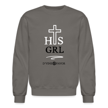 Load image into Gallery viewer, His Girl Crewneck Sweatshirt - asphalt gray