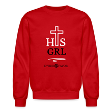 Load image into Gallery viewer, His Girl Crewneck Sweatshirt - red