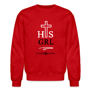 His Girl Crewneck Sweatshirt - red