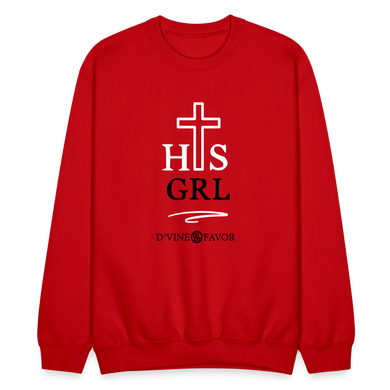 His Girl Crewneck Sweatshirt - red