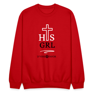 His Girl Crewneck Sweatshirt - red