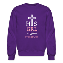 Load image into Gallery viewer, His Girl Crewneck Sweatshirt - purple