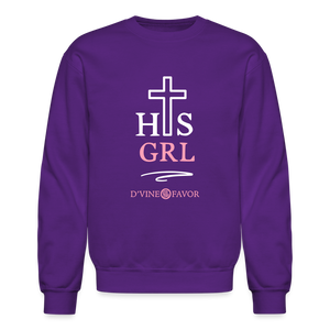 His Girl Crewneck Sweatshirt - purple