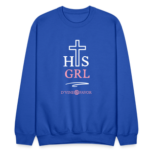 His Girl Crewneck Sweatshirt - royal blue