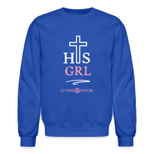 Load image into Gallery viewer, His Girl Crewneck Sweatshirt - royal blue