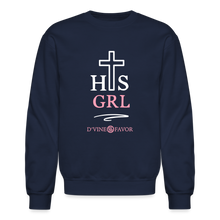 Load image into Gallery viewer, His Girl Crewneck Sweatshirt - navy