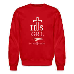 His Girl Crewneck Sweatshirt - red