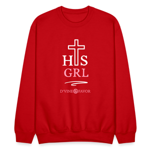 His Girl Crewneck Sweatshirt - red