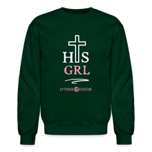 Load image into Gallery viewer, His Girl Crewneck Sweatshirt - forest green