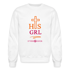 His Girl Crewneck Sweatshirt - white