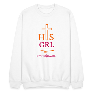 His Girl Crewneck Sweatshirt - white