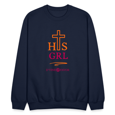 His Girl Crewneck Sweatshirt - navy