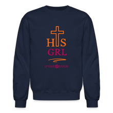 Load image into Gallery viewer, His Girl Crewneck Sweatshirt - navy