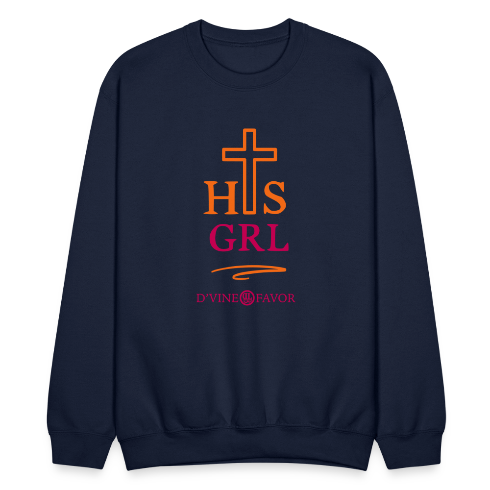 His Girl Crewneck Sweatshirt - navy