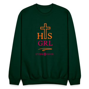 His Girl Crewneck Sweatshirt - forest green