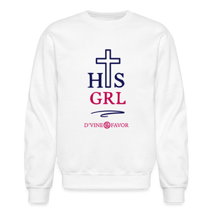 His Girl Crewneck Sweatshirt - white