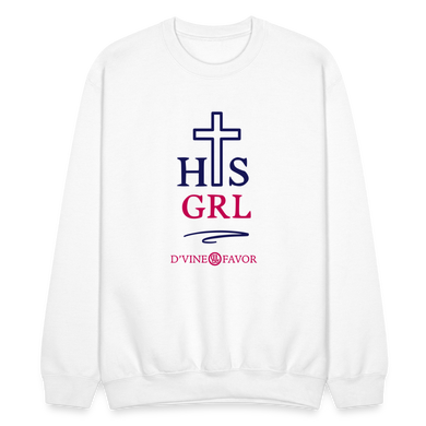 His Girl Crewneck Sweatshirt - white