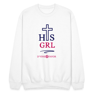 His Girl Crewneck Sweatshirt - white