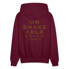 Load image into Gallery viewer, Unshakeable Woman - Glitz Hoodie - burgundy