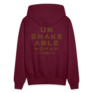 Unshakeable Woman - Glitz Hoodie - burgundy