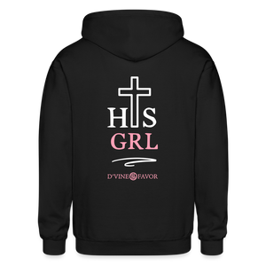 His Girl -Gildan Heavy Blend Adult Zip Hoodie - black