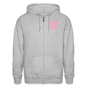 His Girl -Gildan Heavy Blend Adult Zip Hoodie - heather gray