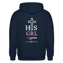 Load image into Gallery viewer, His Girl -Gildan Heavy Blend Adult Zip Hoodie - navy