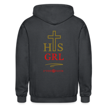 Load image into Gallery viewer, His Girl -Gildan Heavy Blend Adult Zip Hoodie - deep heather