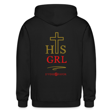 His Girl -Gildan Heavy Blend Adult Zip Hoodie - black