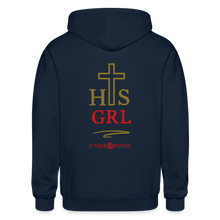 Load image into Gallery viewer, His Girl -Gildan Heavy Blend Adult Zip Hoodie - navy