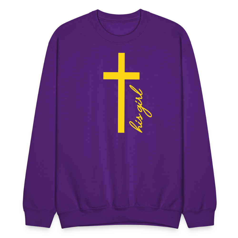 God's Girl Crewneck Sweatshirt - purple